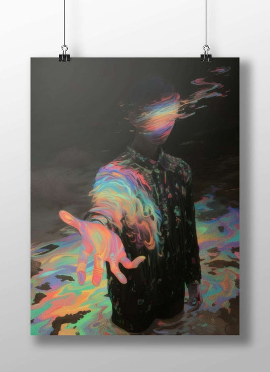 [Abstract Human Figure - Liquid Flow Poster]