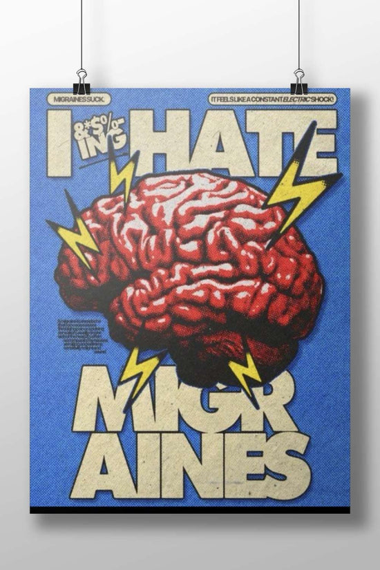 Migraines Main Subject: Migraines Matte BoizzBoard rigid print — Art wall art India | PosterBoizz