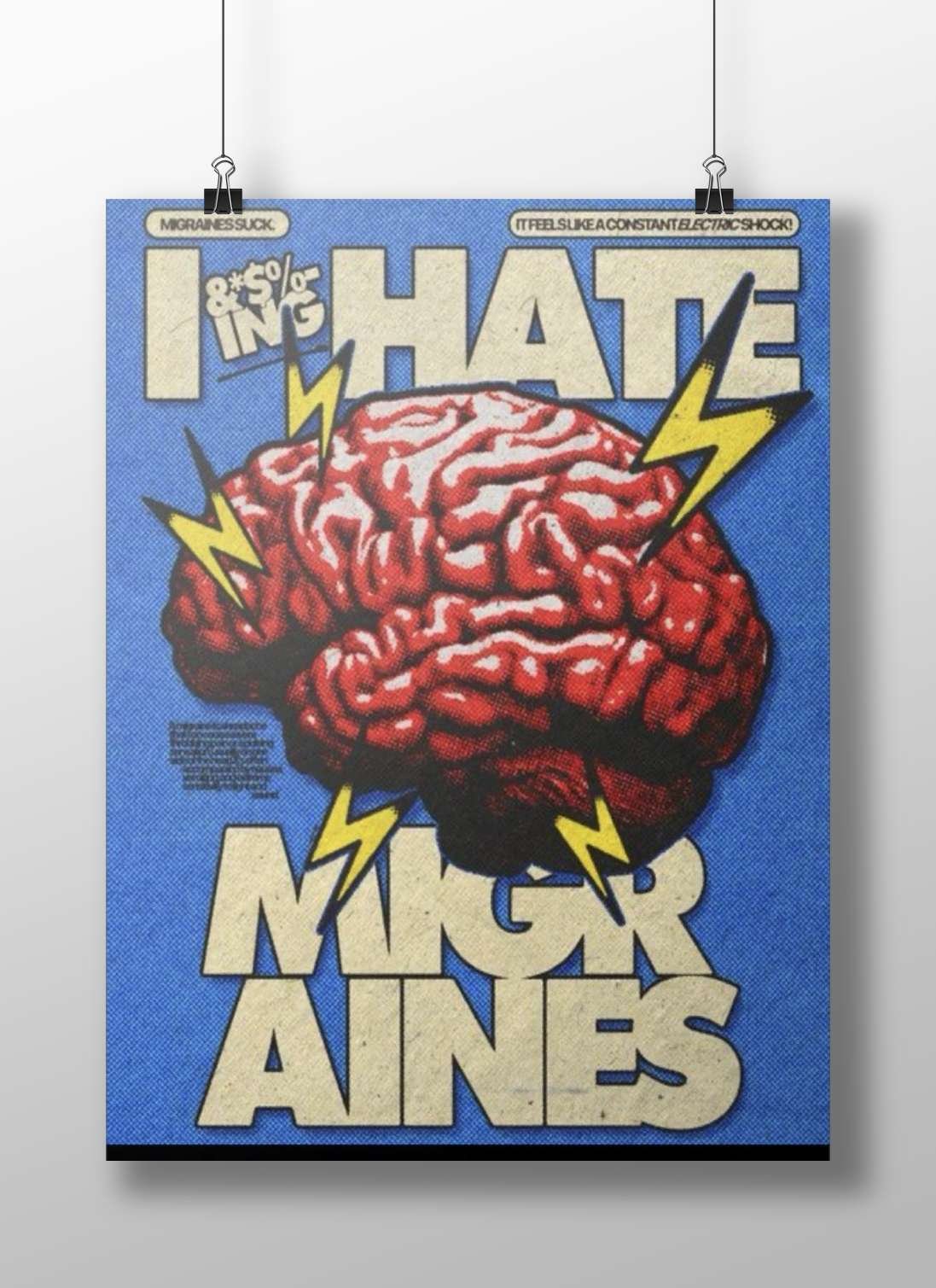 Migraines Main Subject: Migraines Matte BoizzBoard rigid print — Art wall art India | PosterBoizz
