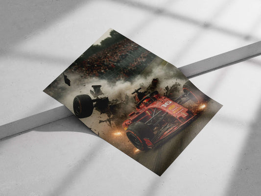 Ferrari SF16-H Main Subject: Ferrari SF16-H Matte poster print — Cars wall art India | PosterBoizz