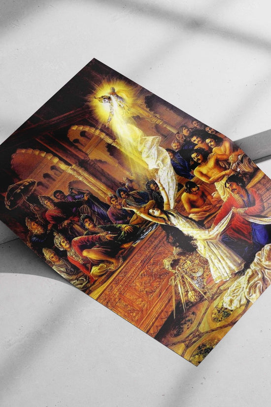 Lord Krishna, Radha, King Hindu Vedic Vintage Matte poster print — Sanatan wall art India | PosterBoizz