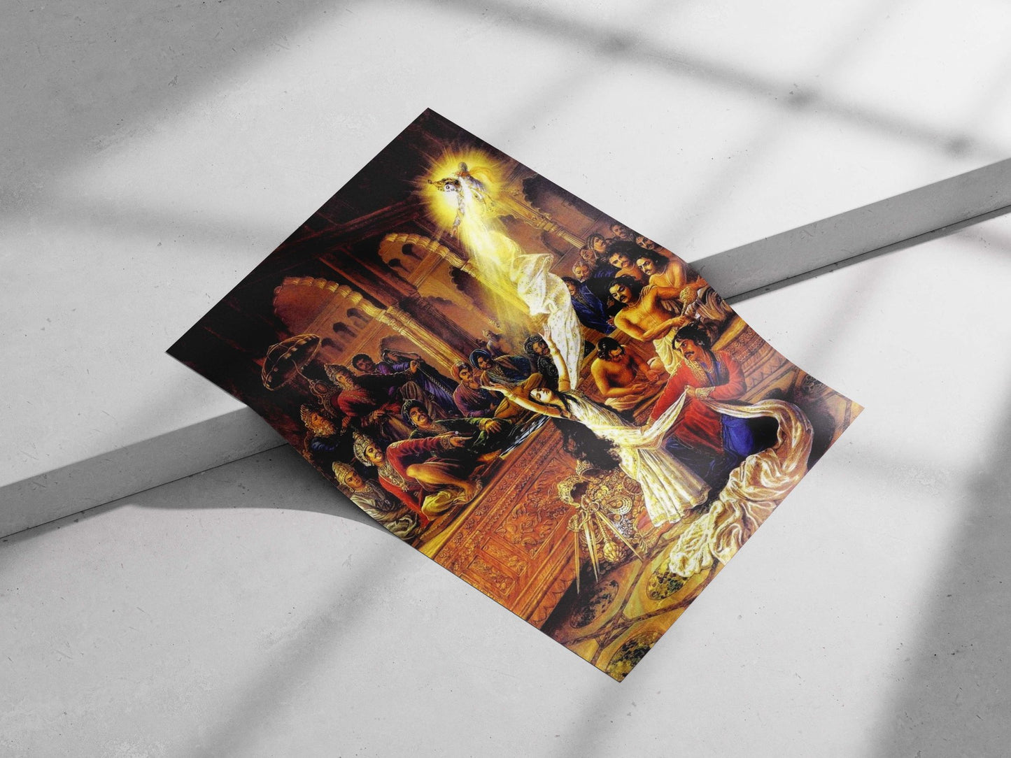 Lord Krishna, Radha, King Hindu Vedic Vintage Matte poster print — Sanatan wall art India | PosterBoizz