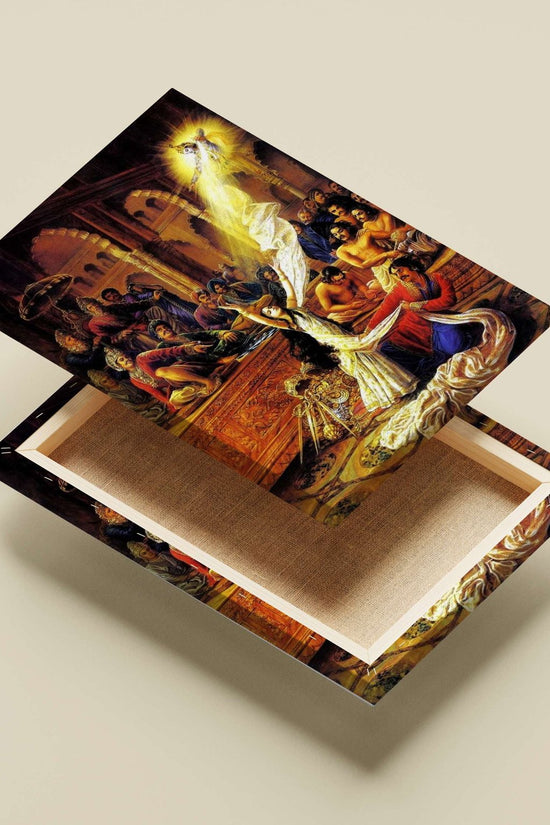Lord Krishna, Radha, King Hindu Vedic Vintage Canvas wall art — Sanatan wall art India | PosterBoizz