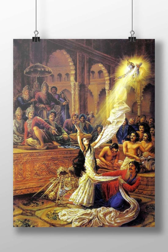 Lord Krishna, Radha, King Hindu Vedic Vintage Matte BoizzBoard rigid print — Sanatan wall art India | PosterBoizz