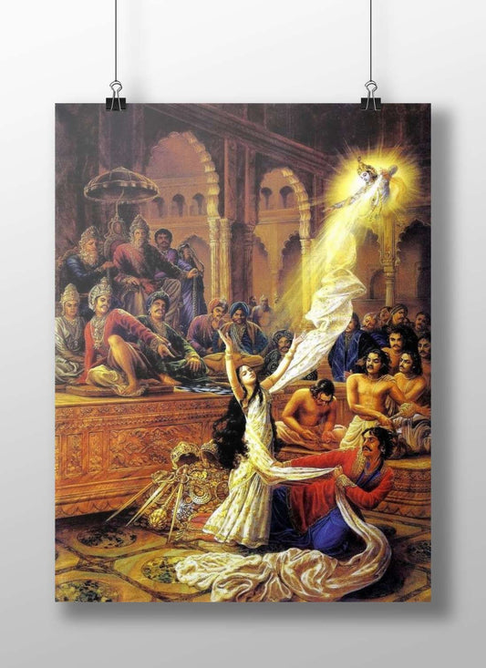 Lord Krishna, Radha, King Hindu Vedic Vintage Matte BoizzBoard rigid print — Sanatan wall art India | PosterBoizz