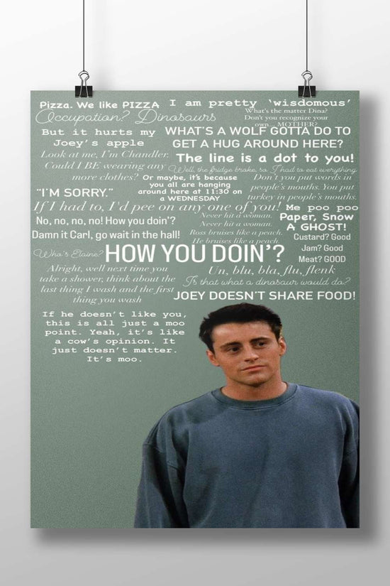 Joey Tribbiani (Friends) Main Subject: Joey Tribbiani (Friends) Matte BoizzBoard rigid print — Series wall art India |