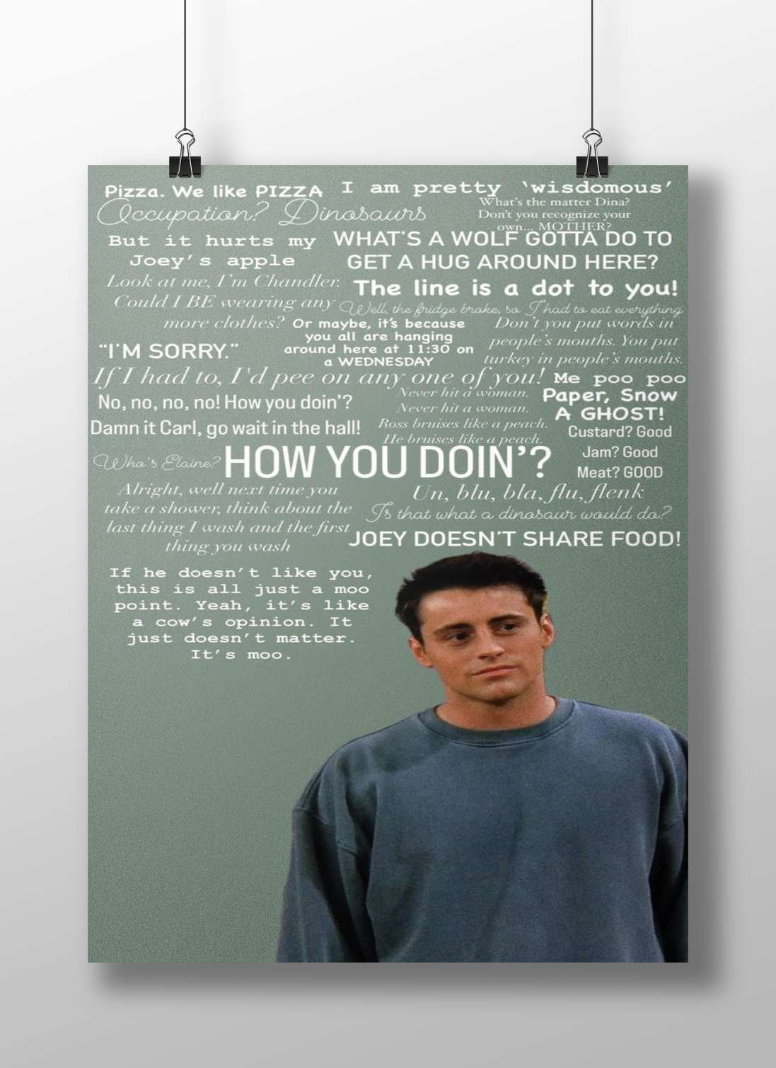 Joey Tribbiani (Friends) Main Subject: Joey Tribbiani (Friends) Matte BoizzBoard rigid print — Series wall art India |