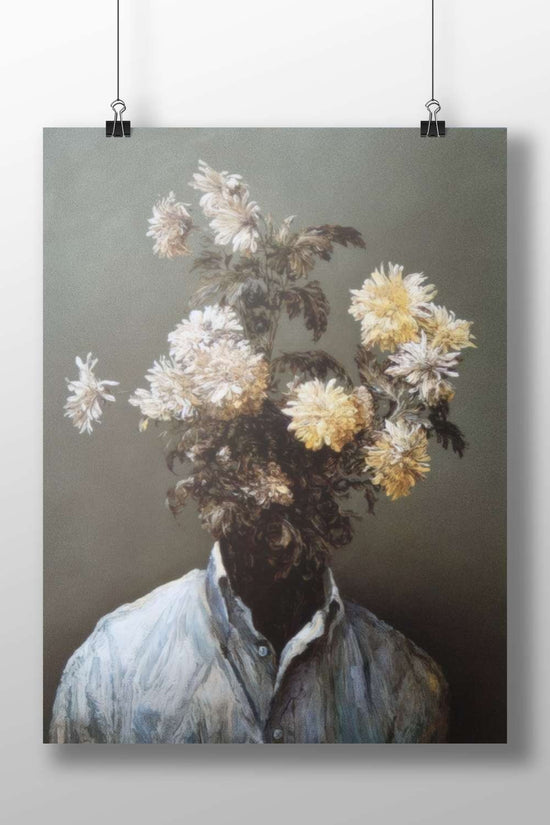 Human with Floral Head (Surrealist Figure) Frida Kahlo - Revolutionary Self-Portrait Poster