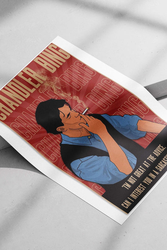 Chandler Bing (from Friends) Main Subject: Chandler Bing (from Friends) Matte poster print — Series wall art India |