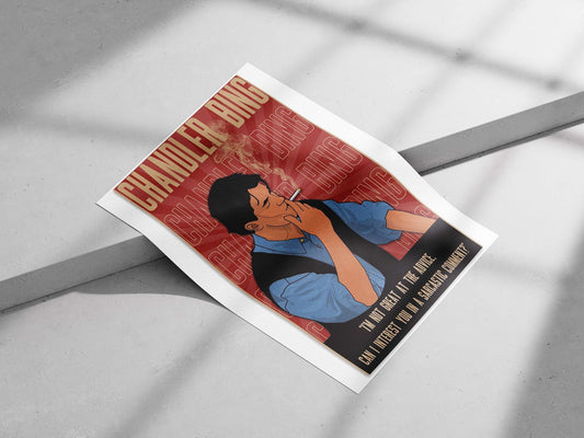 Chandler Bing (from Friends) Main Subject: Chandler Bing (from Friends) Matte poster print — Series wall art India |
