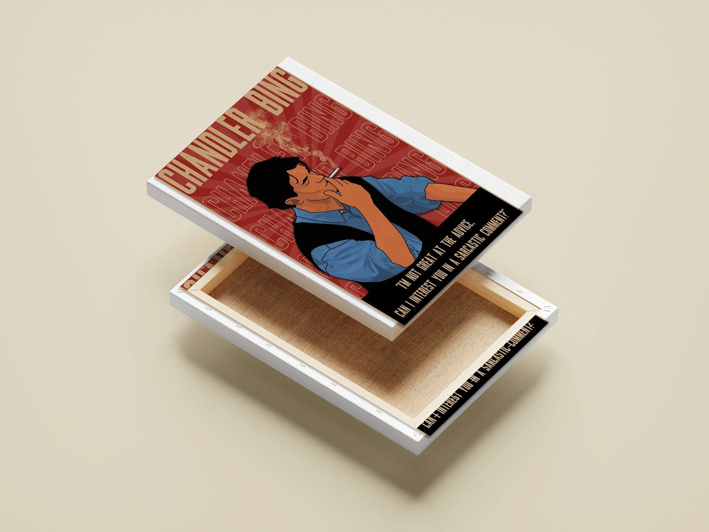 Chandler Bing (from Friends) Main Subject: Chandler Bing (from Friends) Canvas wall art — Series wall art India | PosterBoizz