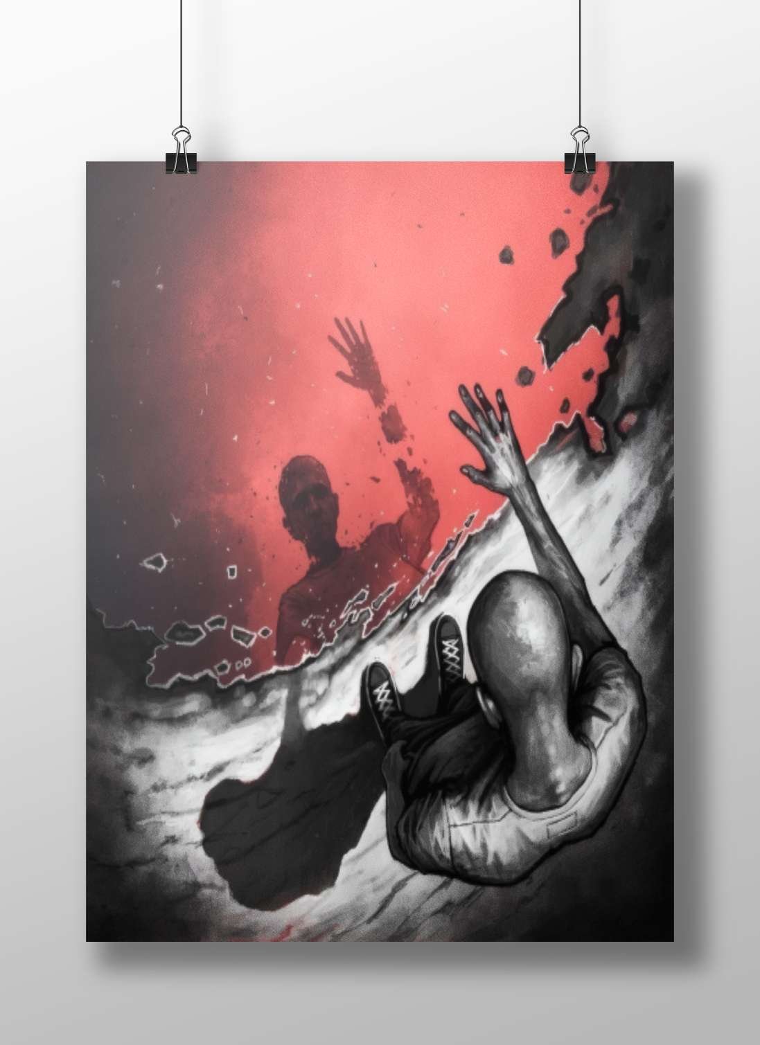 Silhouette of a man Inspector Ghote - Mysterious Detective Poster