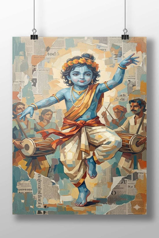 Lord Krishna Main Subject: Lord Krishna Matte BoizzBoard rigid print — Sanatan wall art India | PosterBoizz