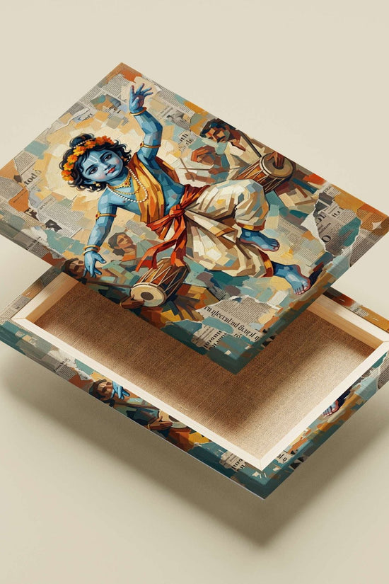 Lord Krishna Main Subject: Lord Krishna Canvas wall art — Sanatan wall art India | PosterBoizz