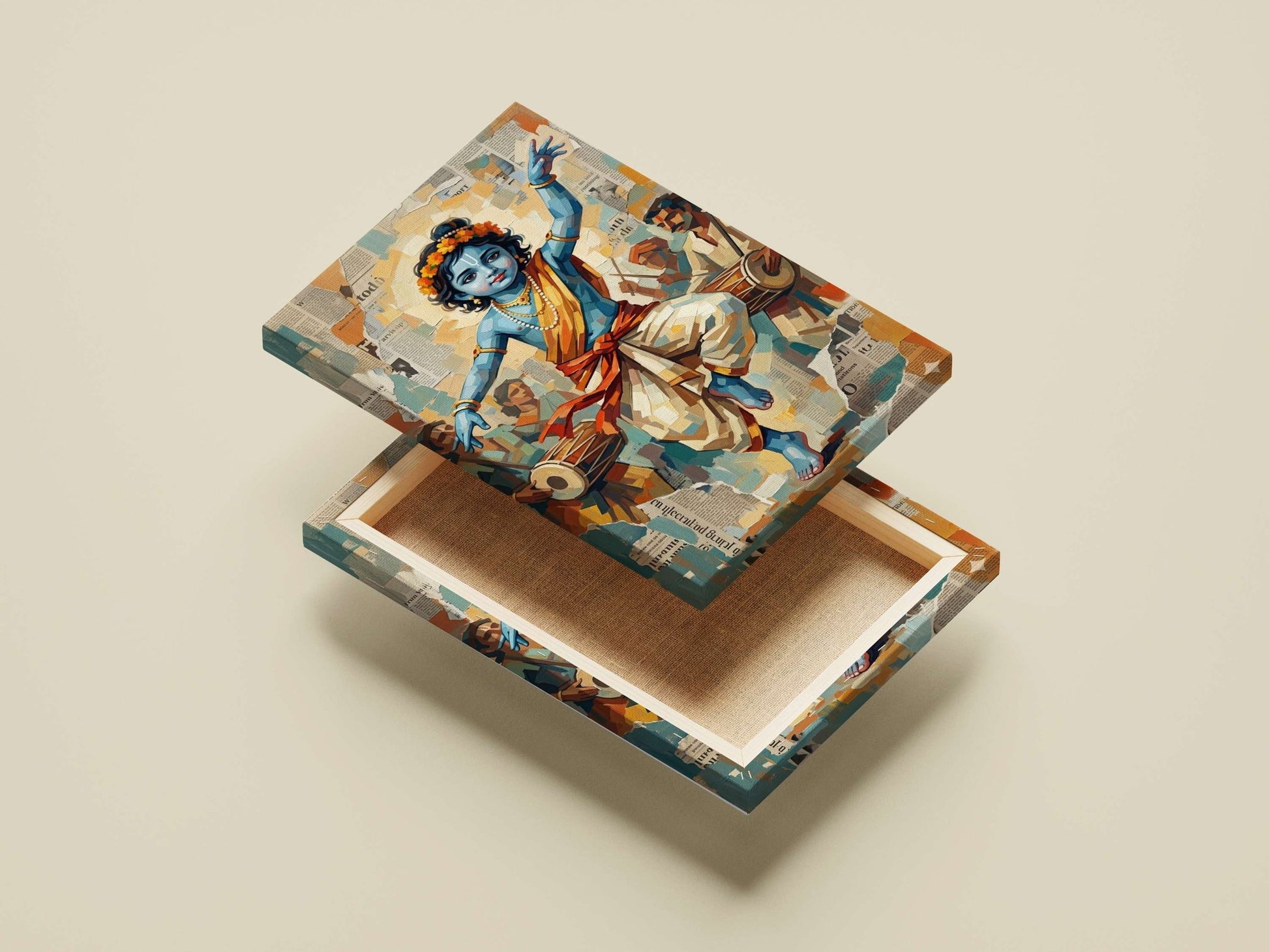 Lord Krishna Main Subject: Lord Krishna Canvas wall art — Sanatan wall art India | PosterBoizz