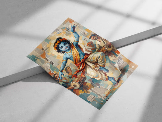 Lord Krishna Main Subject: Lord Krishna Matte poster print — Sanatan wall art India | PosterBoizz