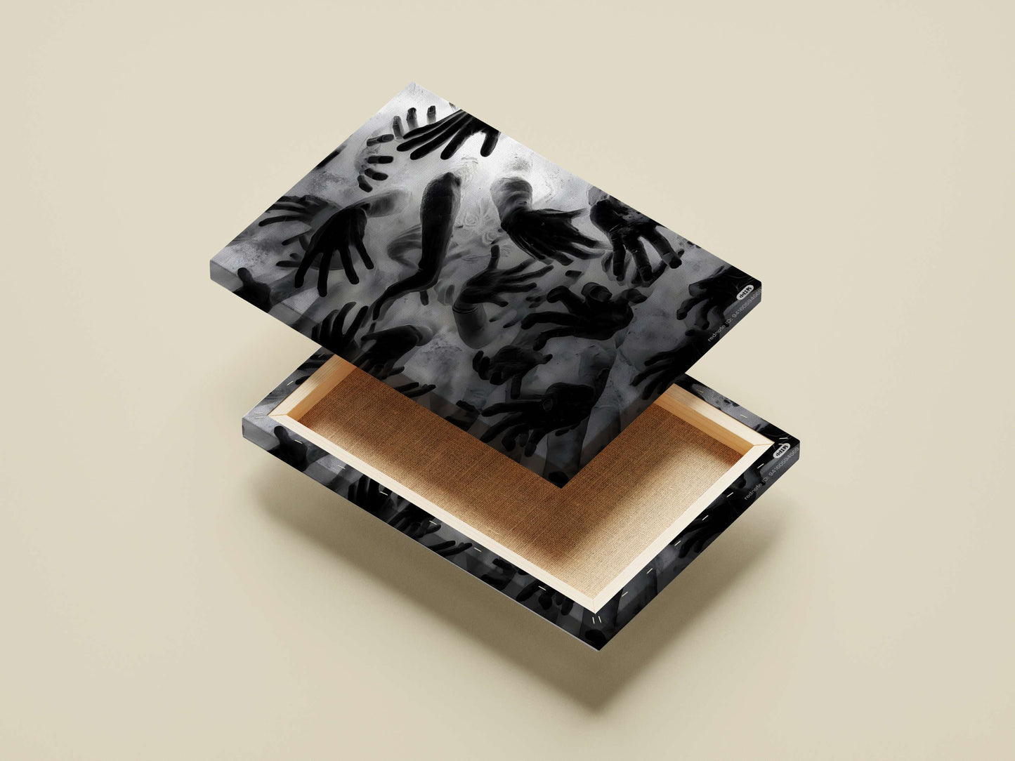 Surreal Black and White Hands Wall Art Multiple Hands Reaching Light Surreal Black And White
