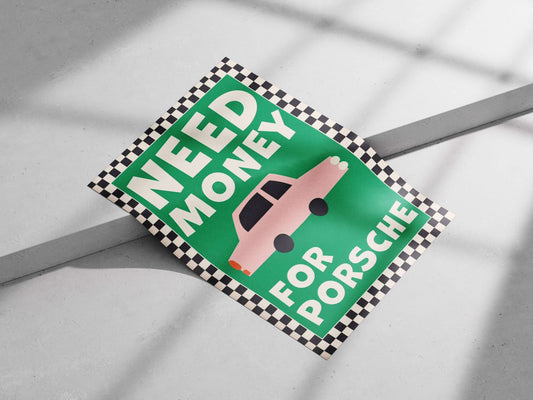 Porsche car model Main Subject: Porsche car model Matte poster print — Cars wall art India | PosterBoizz