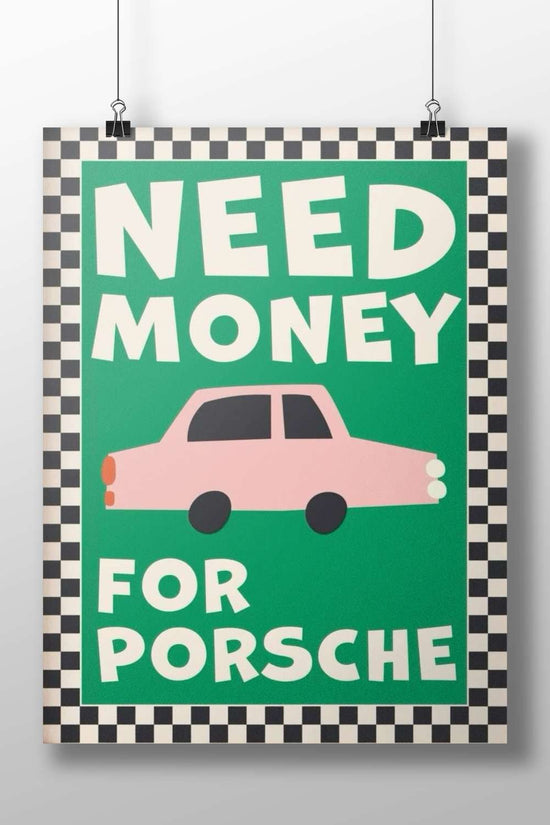 Porsche car model Main Subject: Porsche car model Matte BoizzBoard rigid print — Cars wall art India | PosterBoizz