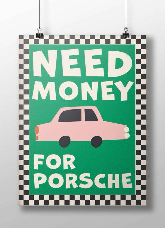 Porsche car model Main Subject: Porsche car model Matte BoizzBoard rigid print — Cars wall art India | PosterBoizz