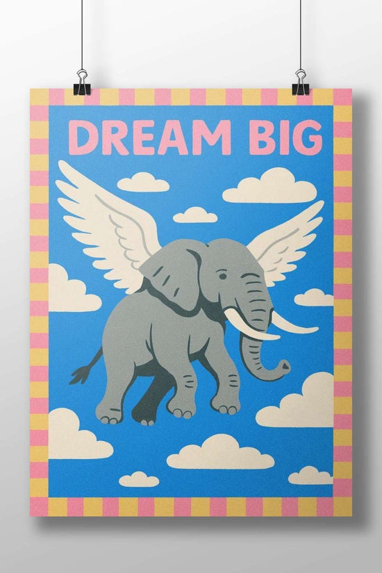 Winged elephant Main Subject: Winged elephant Matte BoizzBoard rigid print — Art wall art India | PosterBoizz