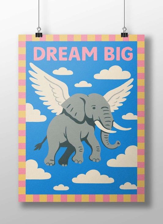 Winged elephant Main Subject: Winged elephant Matte BoizzBoard rigid print — Art wall art India | PosterBoizz