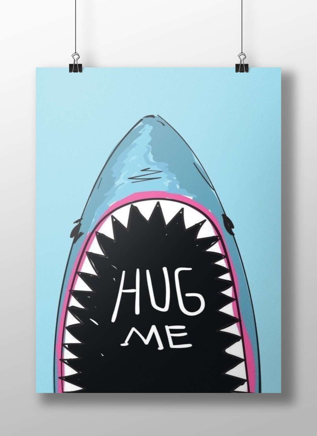 Shark Main Subject: Shark Matte BoizzBoard rigid print — Art wall art India | PosterBoizz