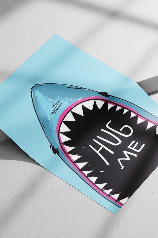 Shark Main Subject: Shark Matte poster print — Art wall art India | PosterBoizz