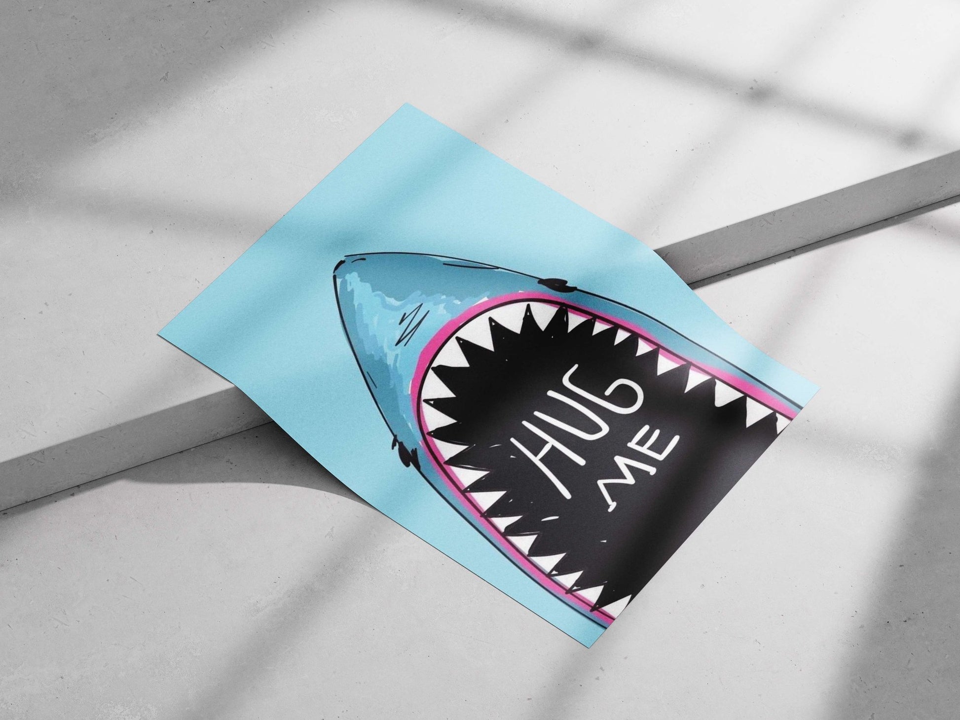 Shark Main Subject: Shark Matte poster print — Art wall art India | PosterBoizz