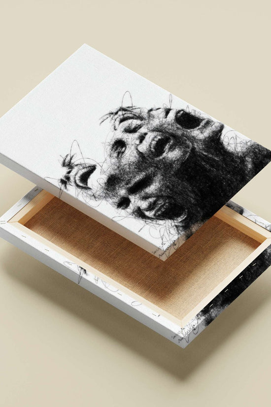 Multiple Screaming Human Faces - Graffiti Horror Poster