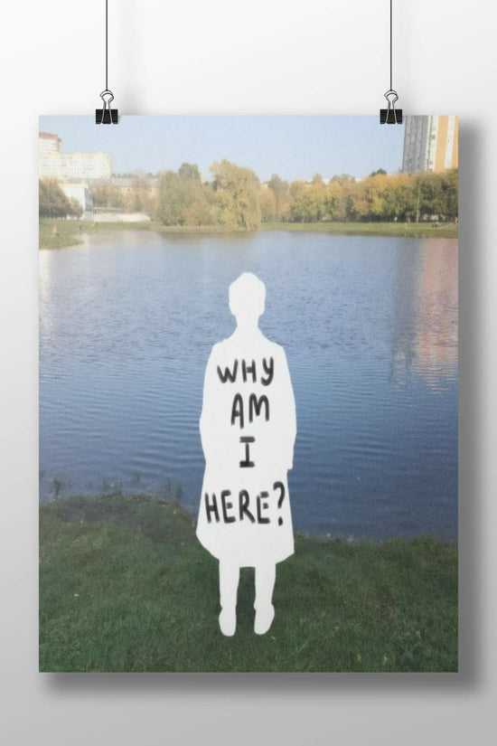 Human Silhouette Figure [Eternal Queries - Existential Pop Art Poster]