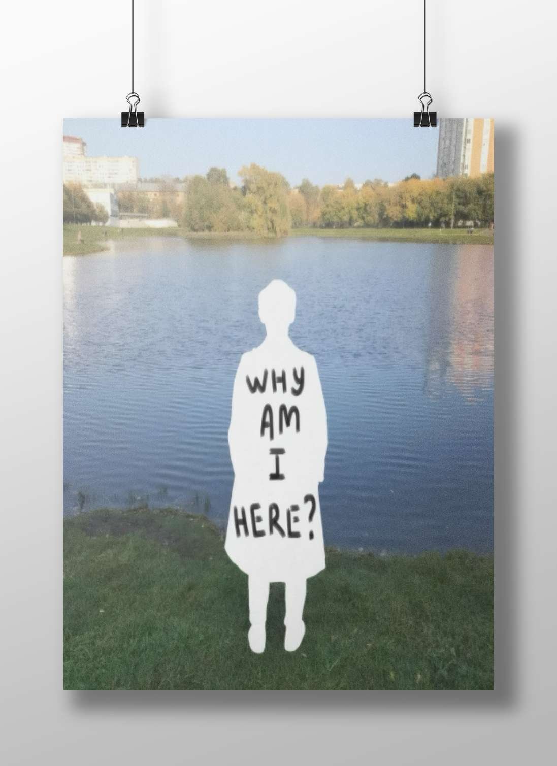 Human Silhouette Figure [Eternal Queries - Existential Pop Art Poster]