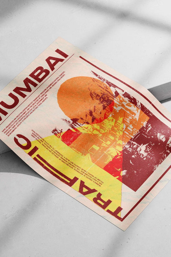 Mumbai Traffic Main Subject: Mumbai Traffic Matte poster print — Art wall art India | PosterBoizz