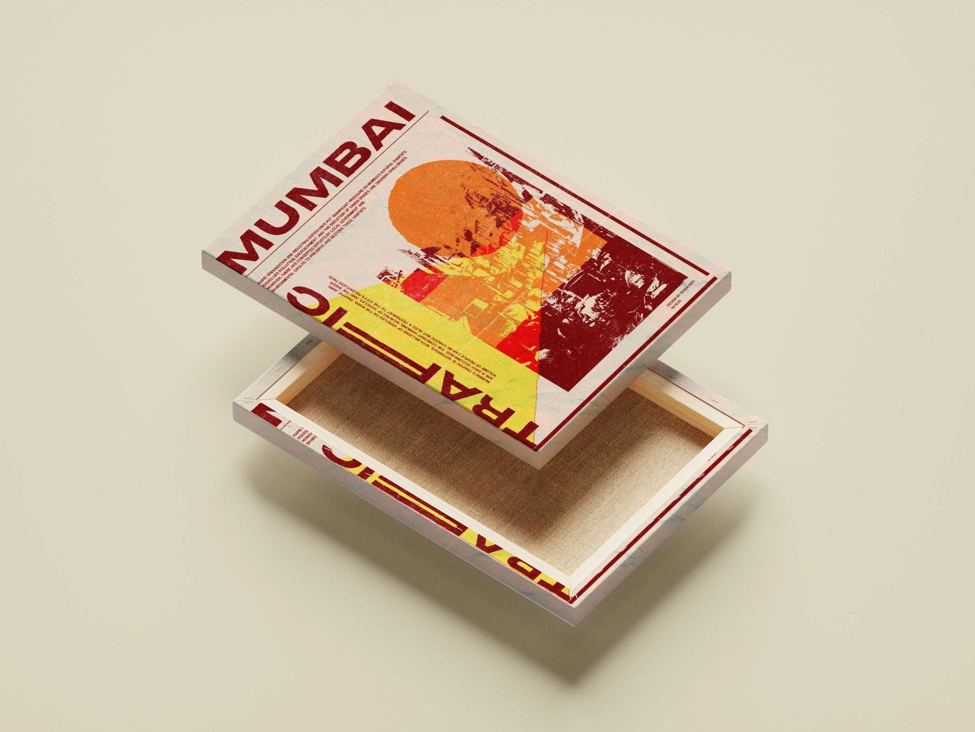 Mumbai Traffic Main Subject: Mumbai Traffic Canvas wall art — Art wall art India | PosterBoizz