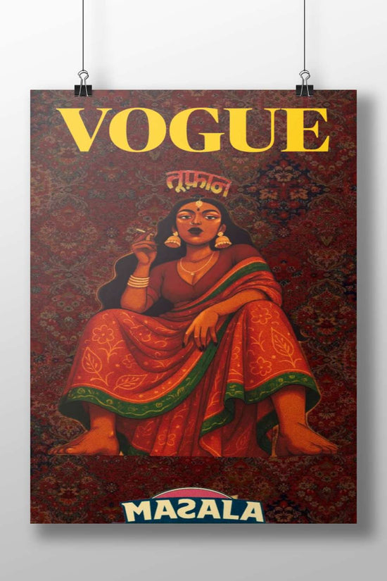 Durga Main Subject: Durga Matte BoizzBoard rigid print — Sanatan wall art India | PosterBoizz