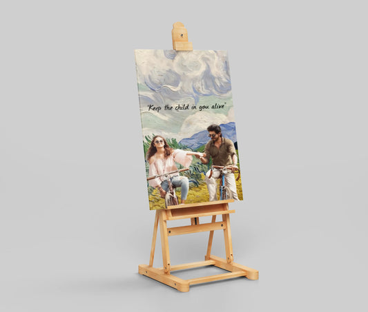 Dear Zindagi Poster – Keep the Child in You Alive Quote Print | Bollywood Bicycle Scene Wall Art