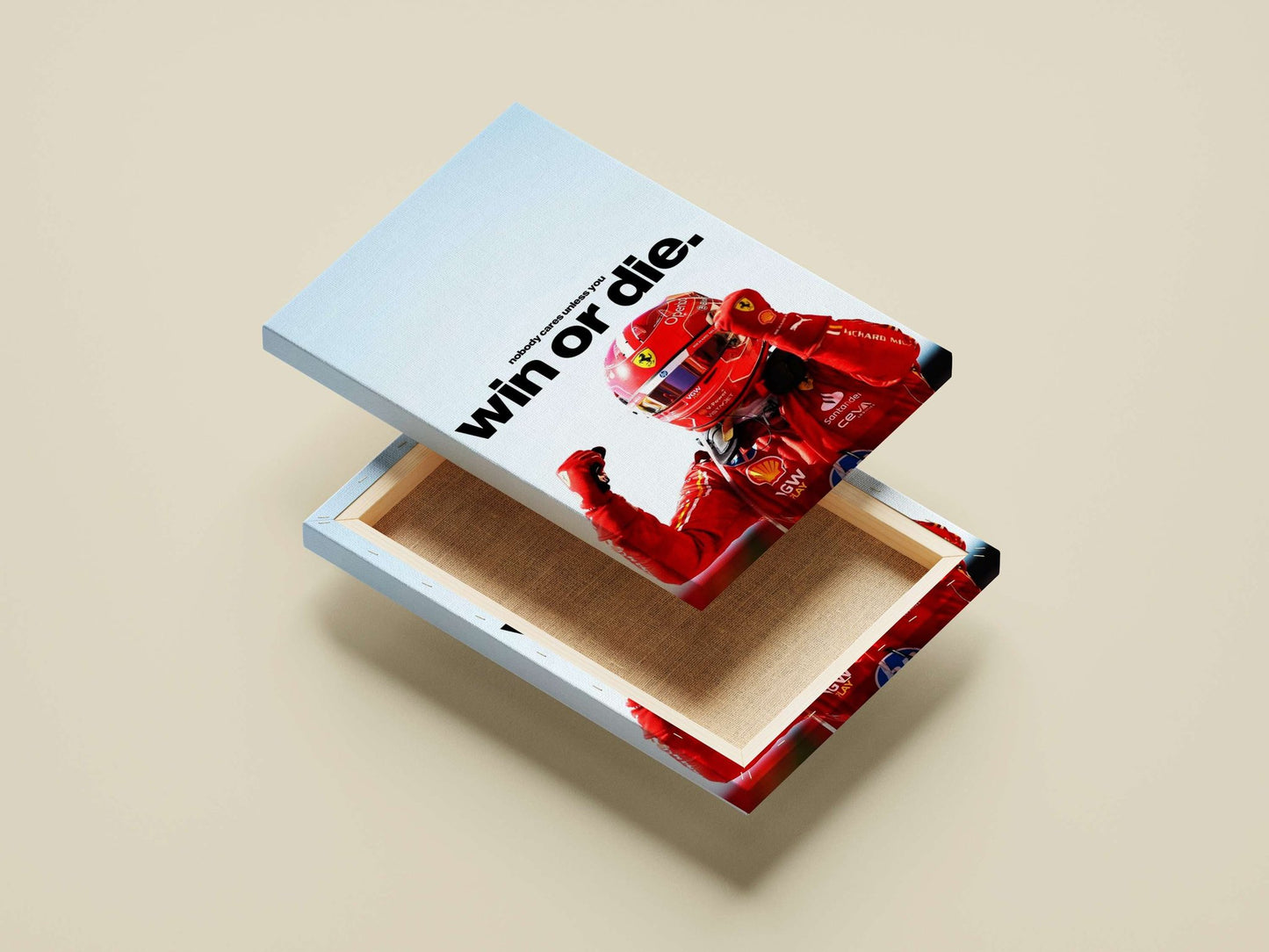 Charles Leclerc High-Contrast Racing Poster – Ferrari Fan Art