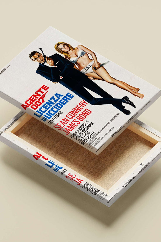James Bond film "Licenza di Uccidere" (License to Kill) based on Ian Fleming's novel, starring
