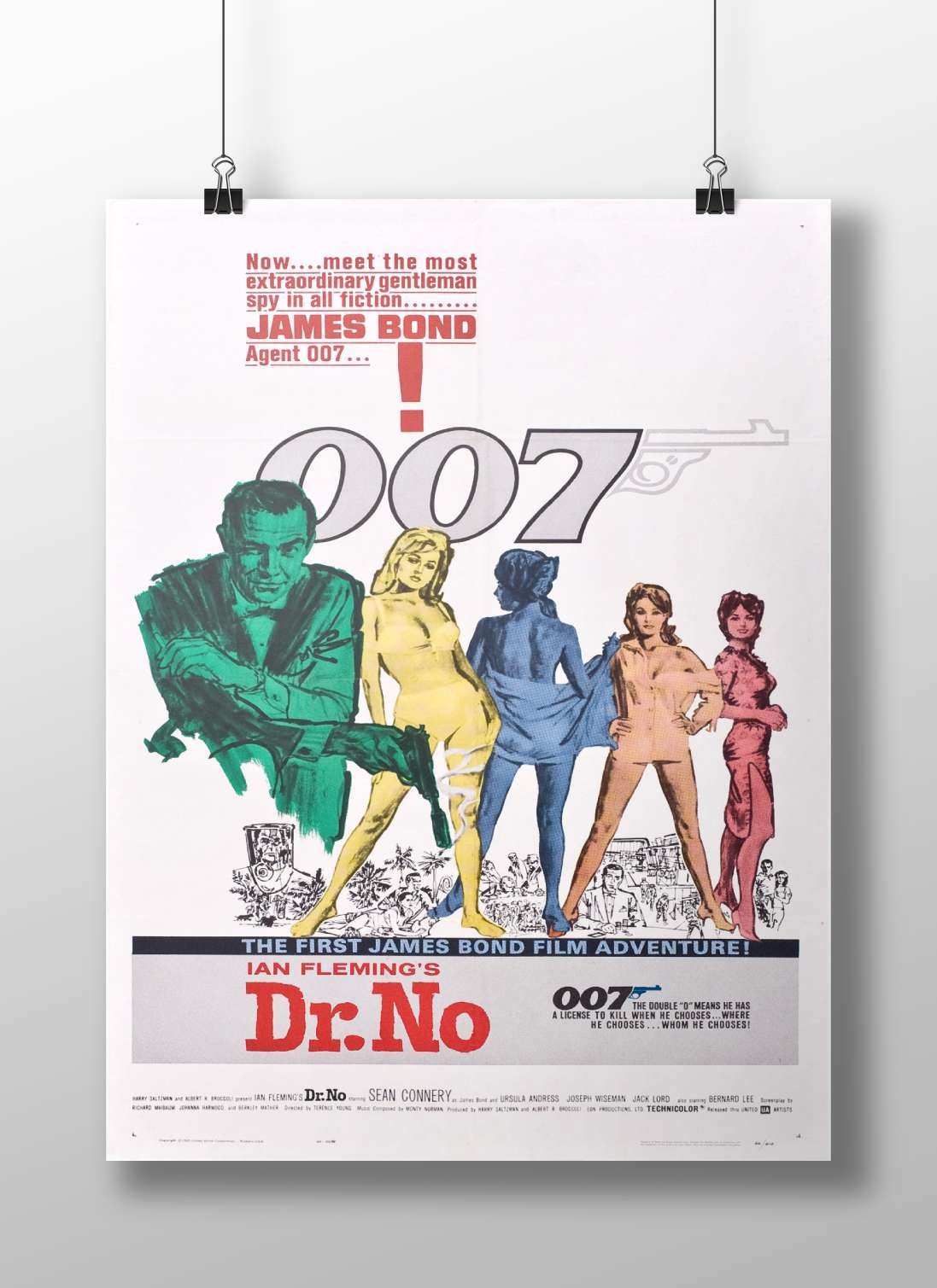 Ian Fleming's Dr. No, the first James Bond film starring Sean Connery as Agent 007.