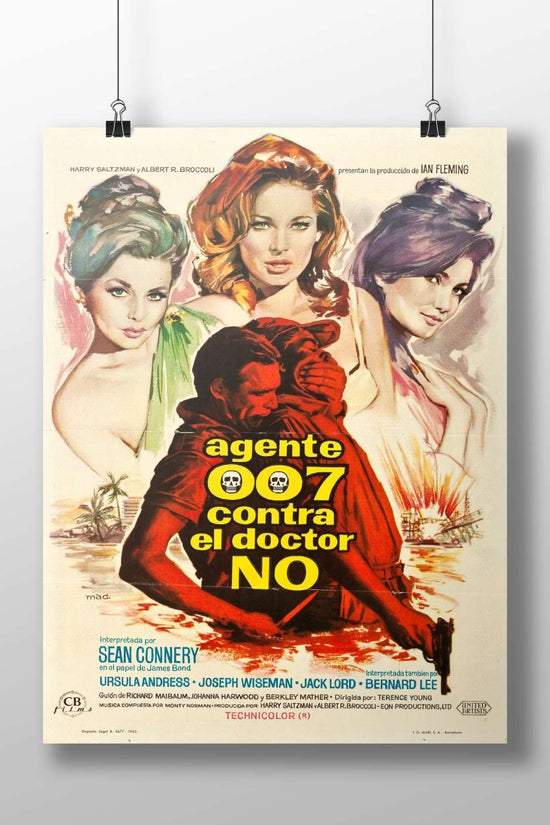 The James Bond film "Agent 007 contra el doctor NO" (Dr. No) from the James