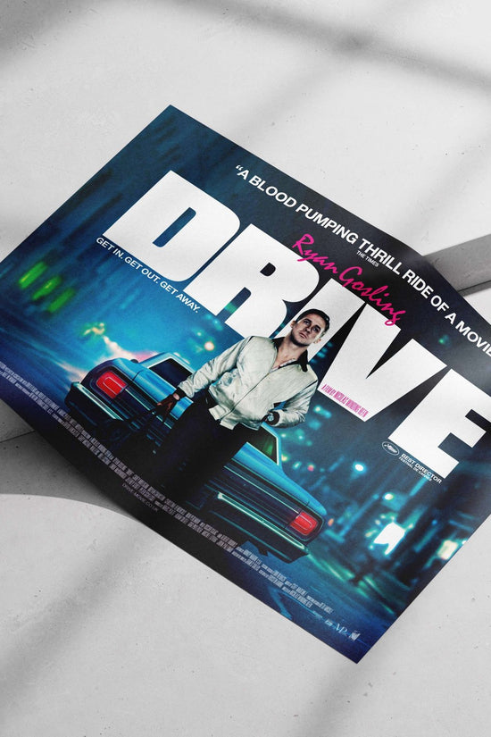 The movie "Drive" (2011) starring Ryan Gosling Drive - Noir Icon Poster