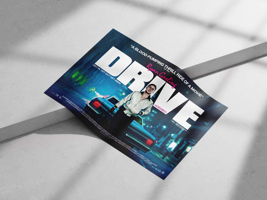 The movie "Drive" (2011) starring Ryan Gosling Drive - Noir Icon Poster