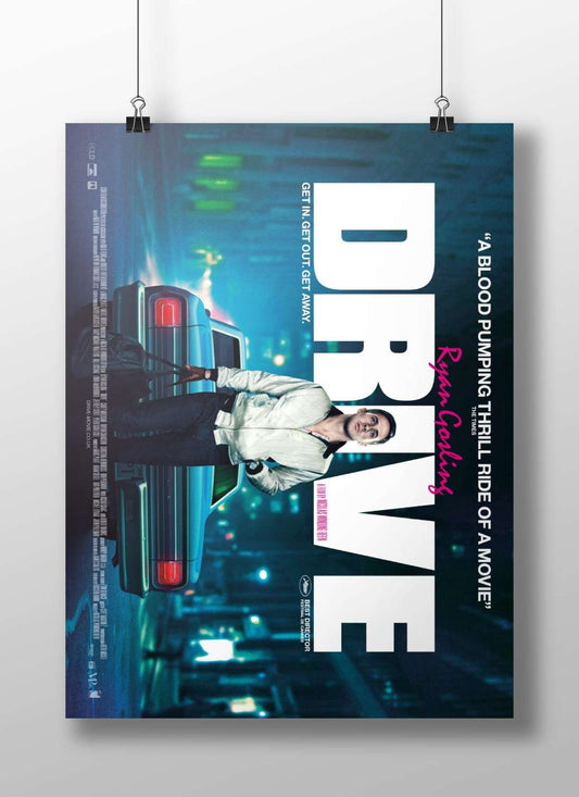 The movie "Drive" (2011) starring Ryan Gosling Drive - Noir Icon Poster
