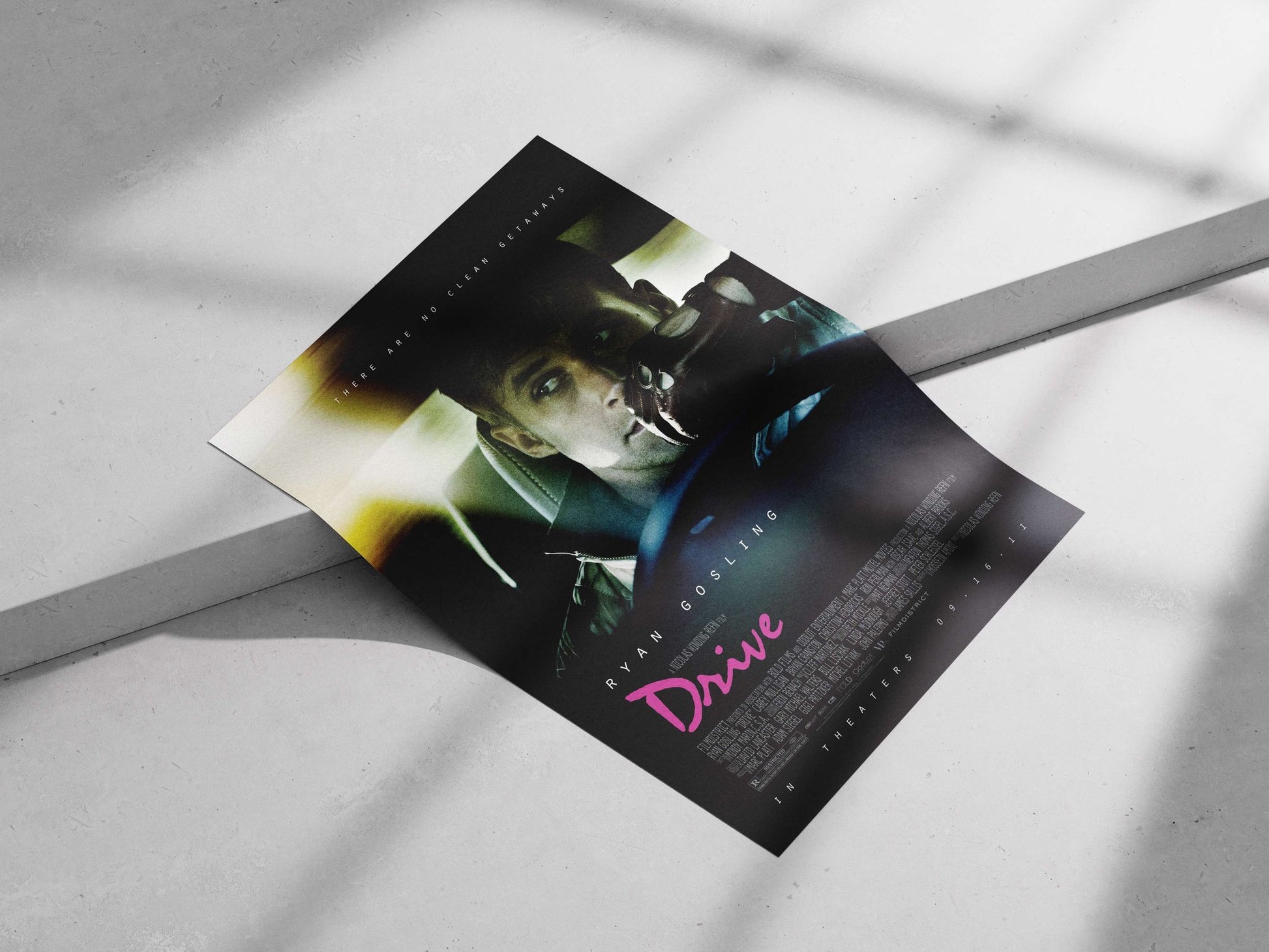 Ryan Gosling (in the film Drive) Ryan Gosling - Drive Noir Poster