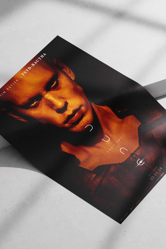 Austin Butler as Feyd-Rautha in Dune: Part Two Feyd-Rautha In Dune - Noir Poster