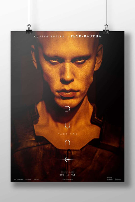 Austin Butler as Feyd-Rautha in Dune: Part Two Feyd-Rautha In Dune - Noir Poster