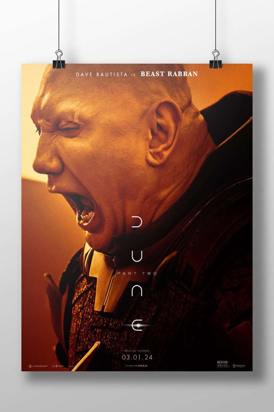 Beast Rabban from Dune: Part Two Beast Rabban - Dune Noir Poster
