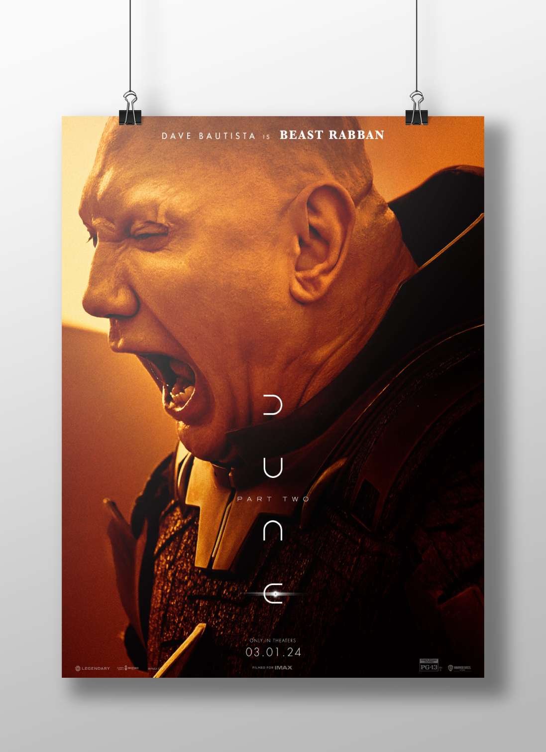 Beast Rabban from Dune: Part Two Beast Rabban - Dune Noir Poster