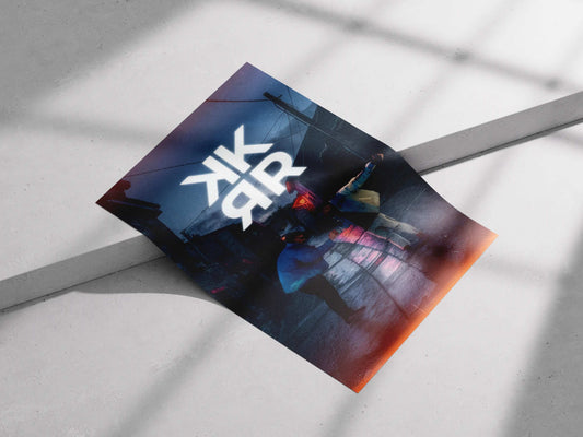 KKRR Hip-Hop Poster – Karma x Raftaar Collab Art | Mirrored Street Style Urban Wall Decor