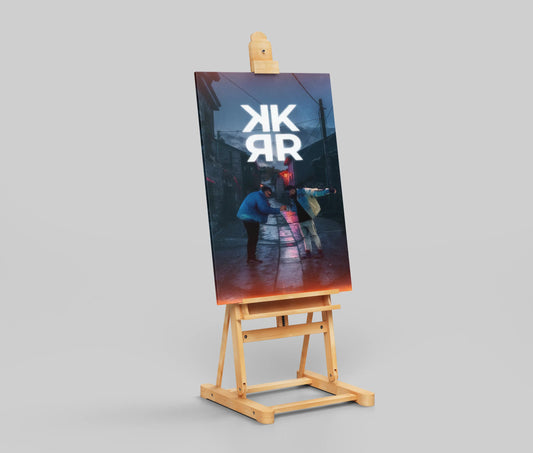 KKRR Hip-Hop Poster – Karma x Raftaar Collab Art | Mirrored Street Style Urban Wall Decor
